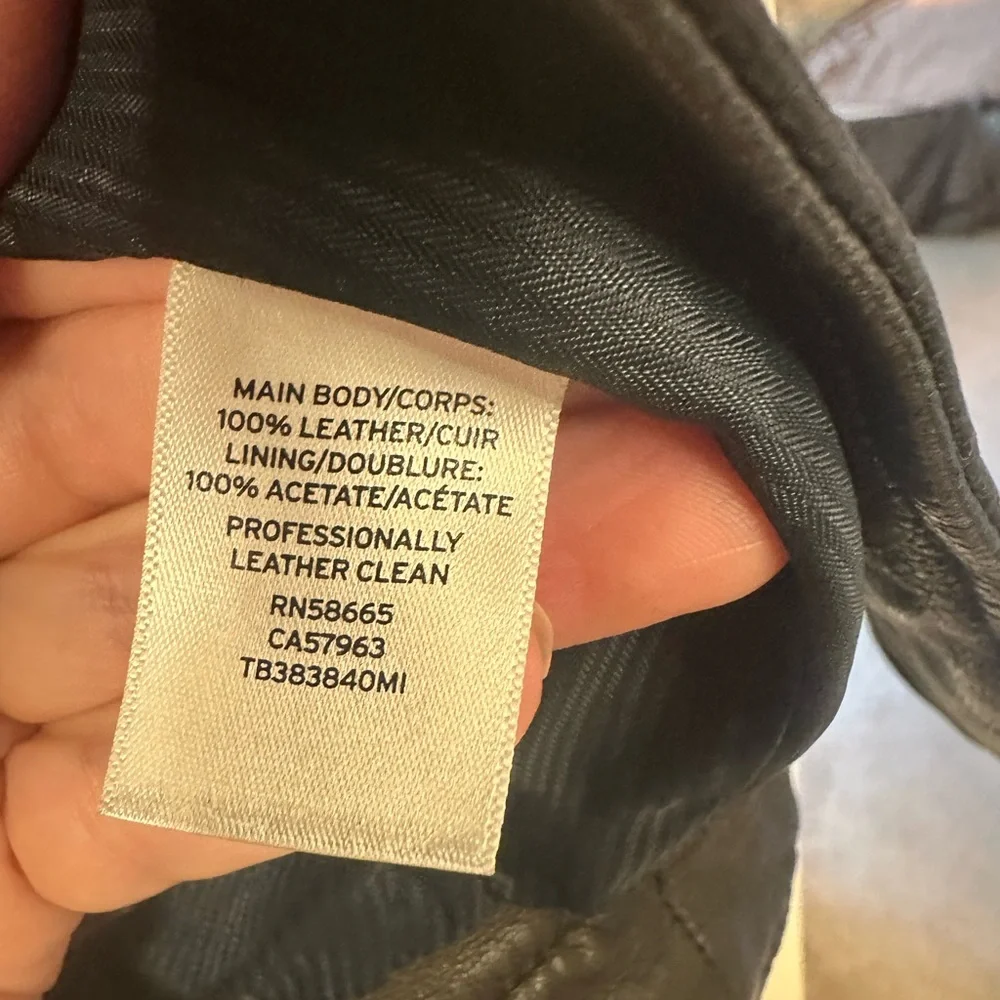 TREASURE & BOND Leather Moto Jacket - Size M - Picture 5 of 6